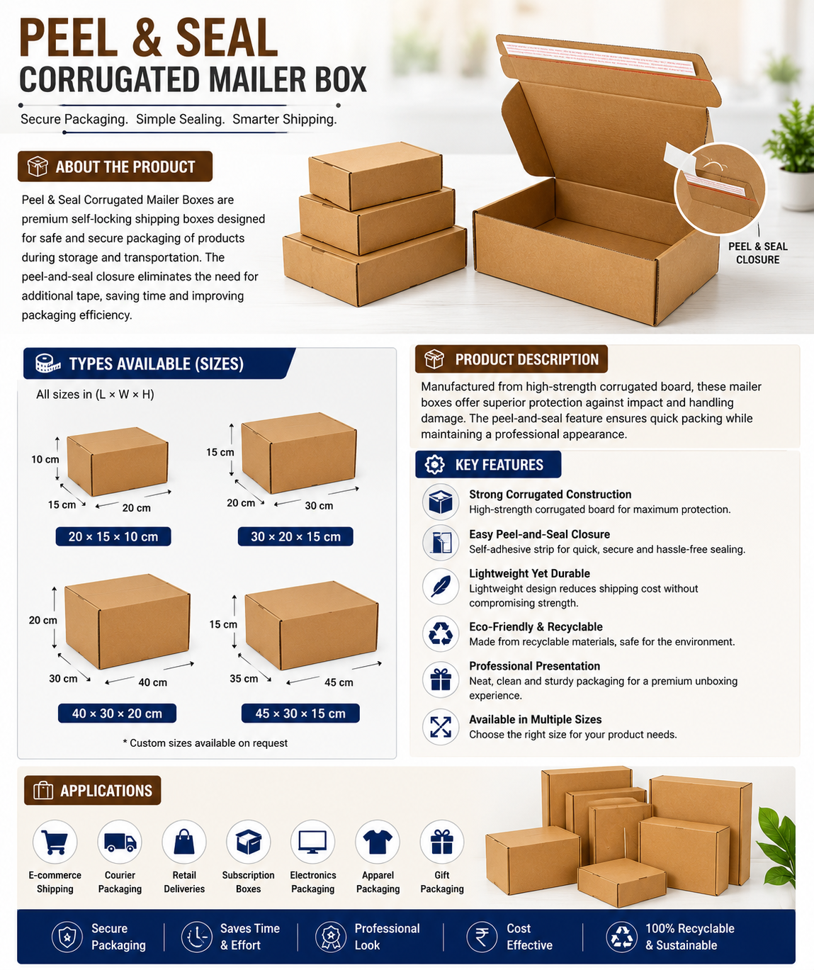 Peel & Seal Mailer Box